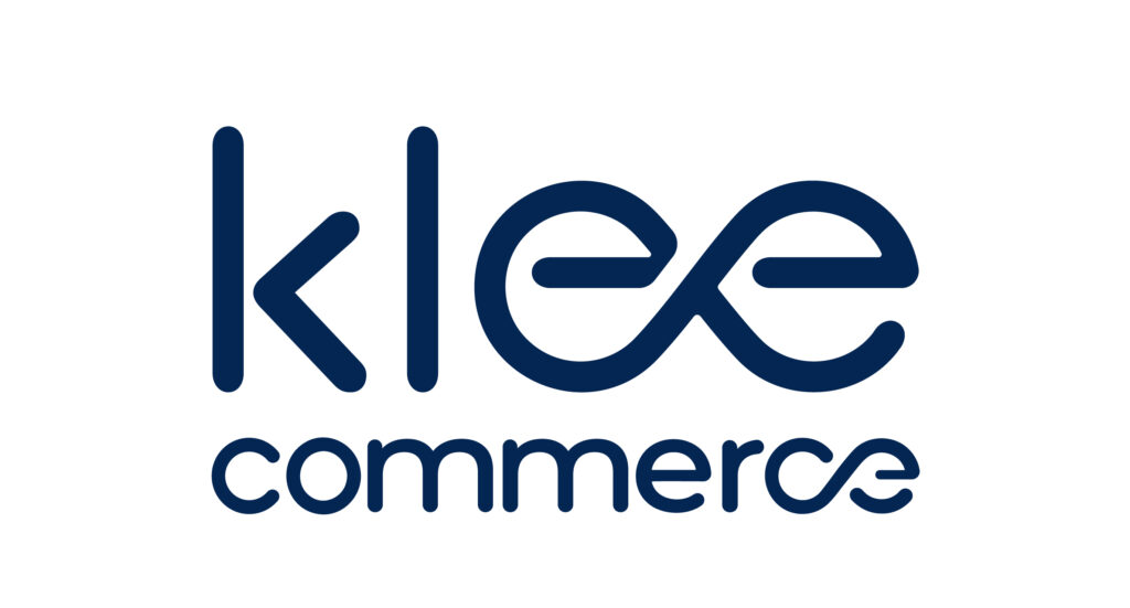 Logo Klee Commerce en bleu sur fond blanc